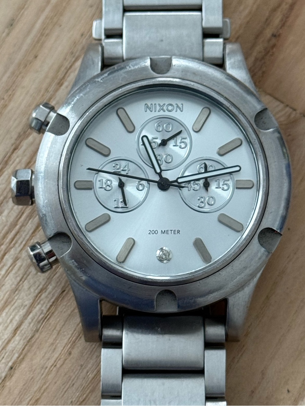 Nixon High Maintenance The Camden Chrono Chronograph Watch Stainless Bracelet